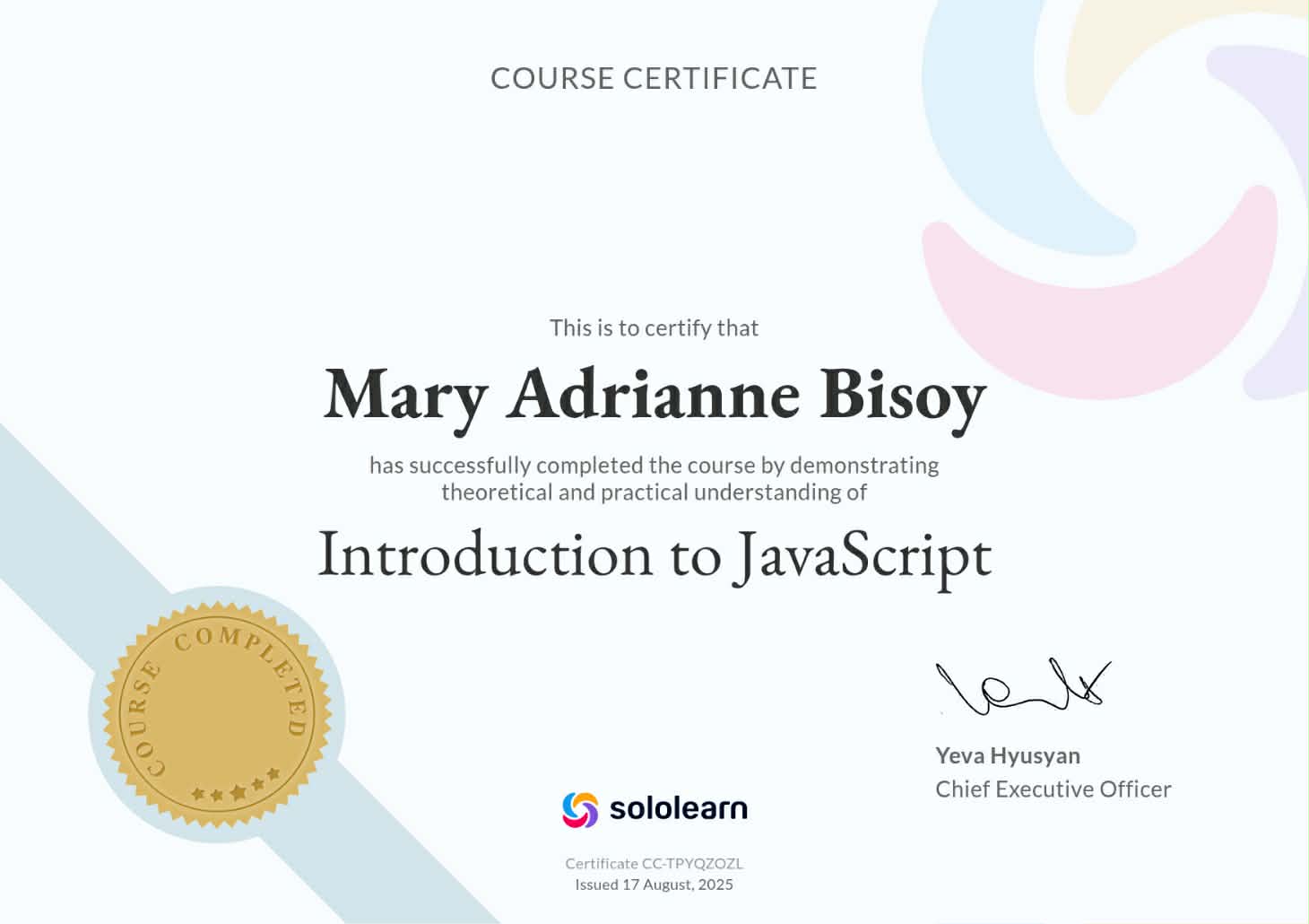 Certificate Name